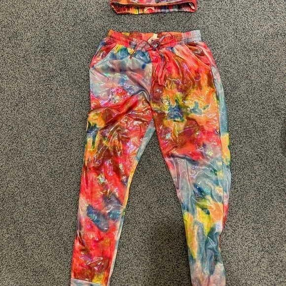 Dolls Kill Tie dye, Multi Color, Rainbow Pants Set🌈 - Picture 2 of 2
